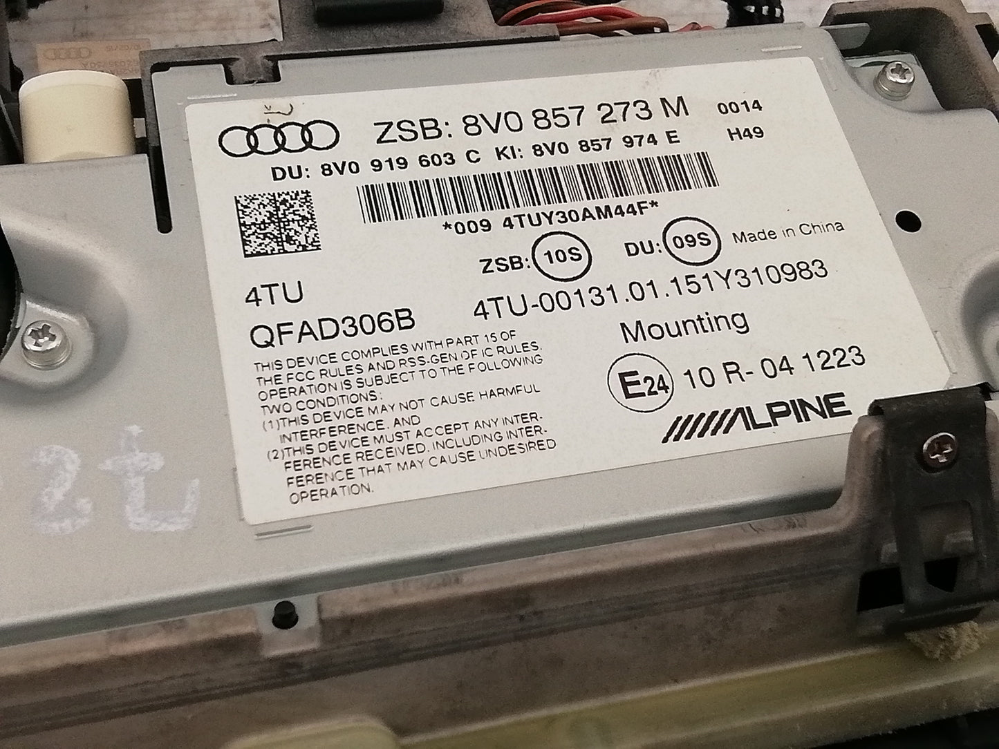 Display Navigatore Satellitare AUDI A3 8VA 8V1 8V0857273M