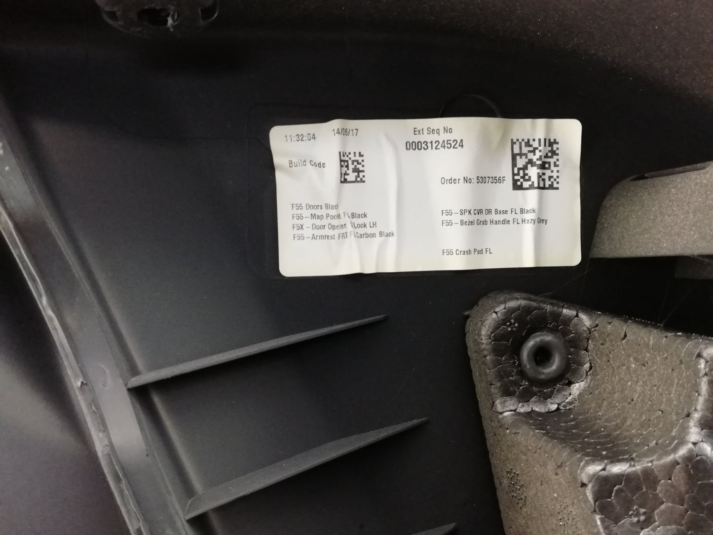 Pannello Rivestimento Porta Anteriore Sinistro MINI ONE COOPER F55 5 Porte