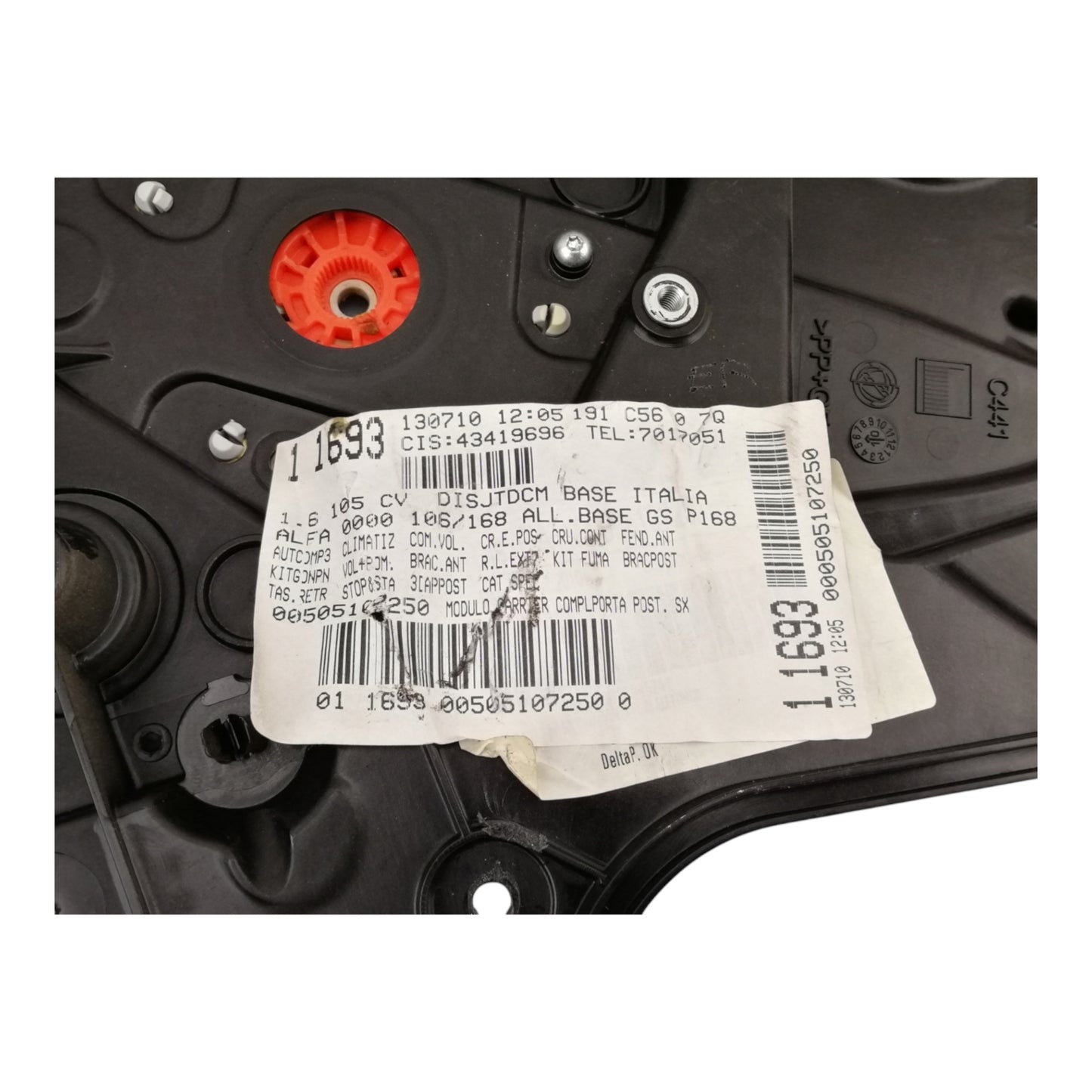 Alzacristallo Alzavetro Posteriore Sinistro ALFA ROMEO GIULIETTA