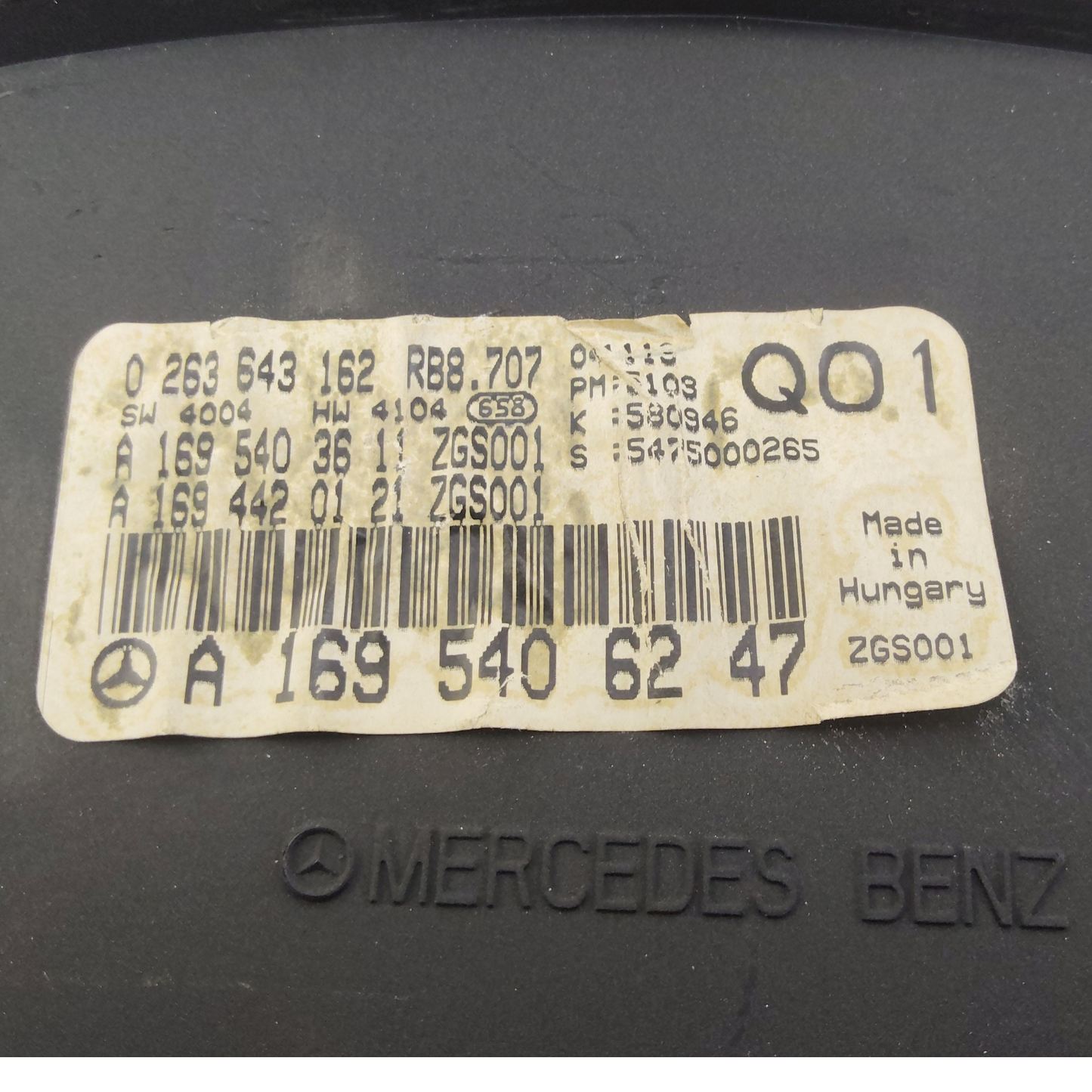 Quadro Strumenti MERCEDES CLASSE A W169 2.0 Diesel