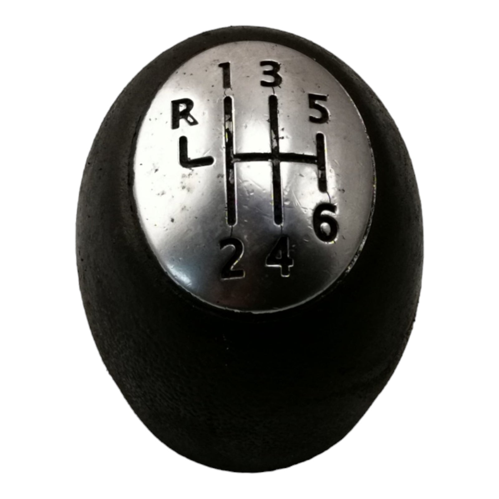 Pomello Cambio Auto Per Dacia Logan E Lodgy: 6 Marce, Design Cromato E Nero In Plastica Similpelle. Sostituzione Facile E Veloce.