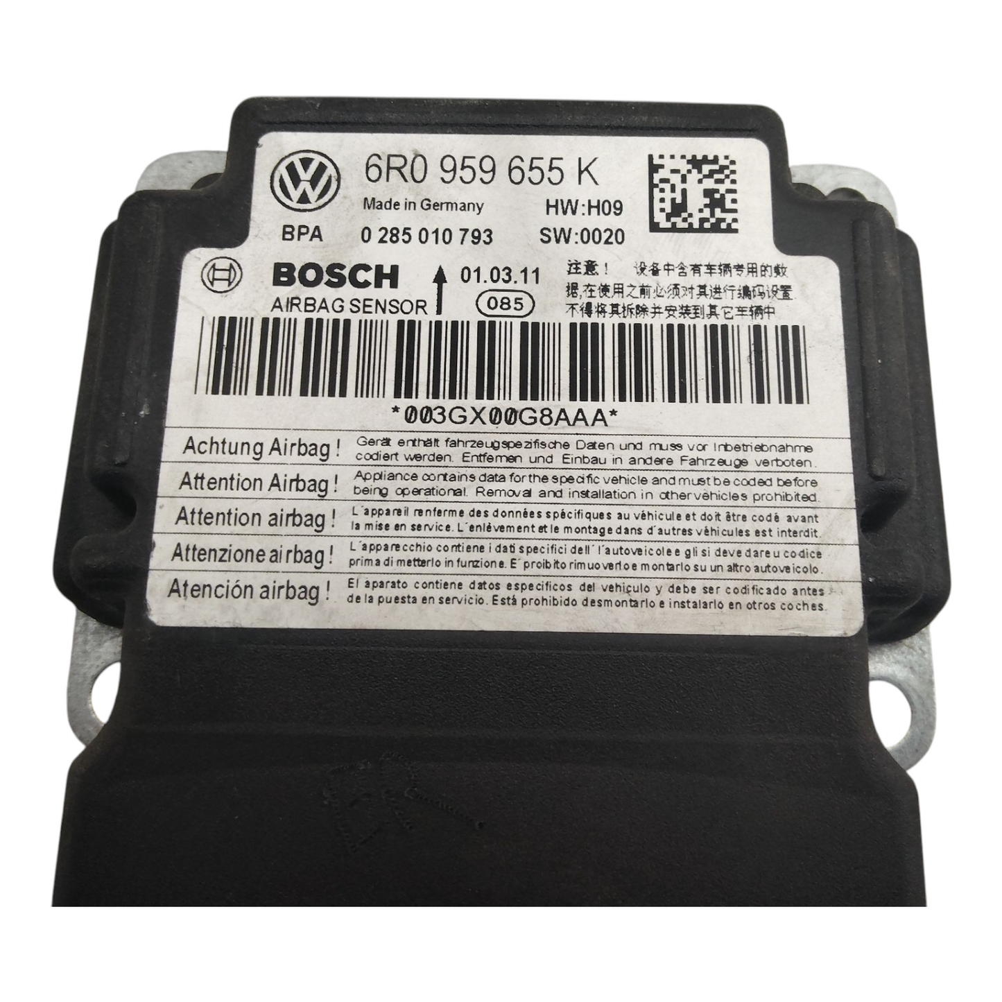 Centralina Airbag VOLKSWAGEN POLO 6 Serie 5 Porte Pre-Restyling