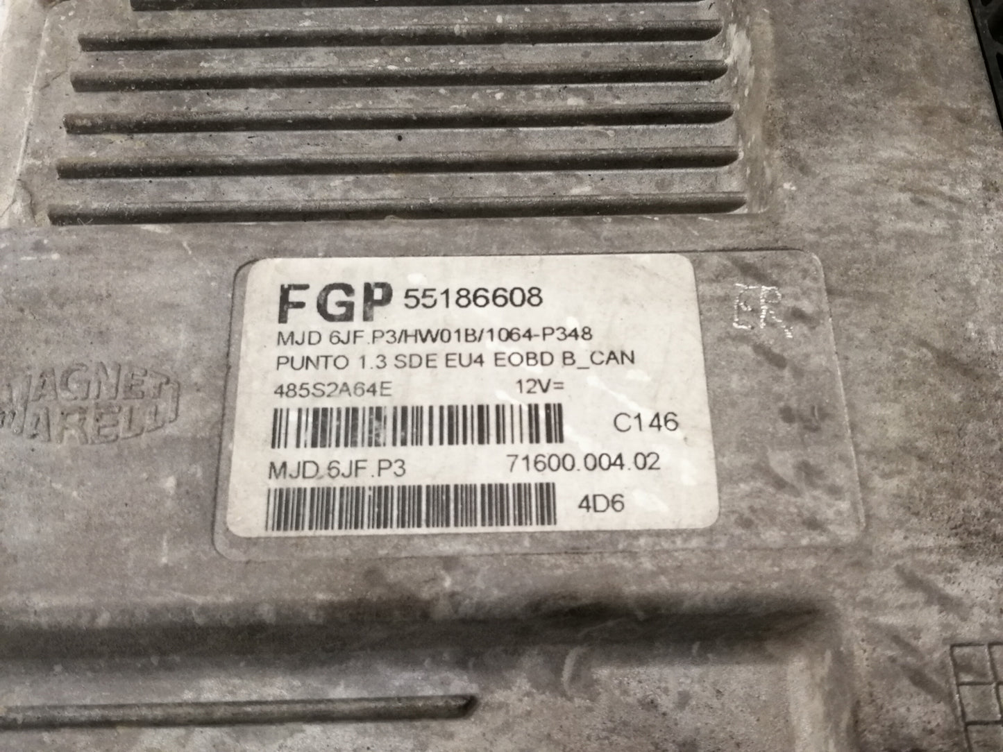 Centralina Iniezione FIAT PUNTO 2 Serie 1.3 Diesel Motore 188A9000