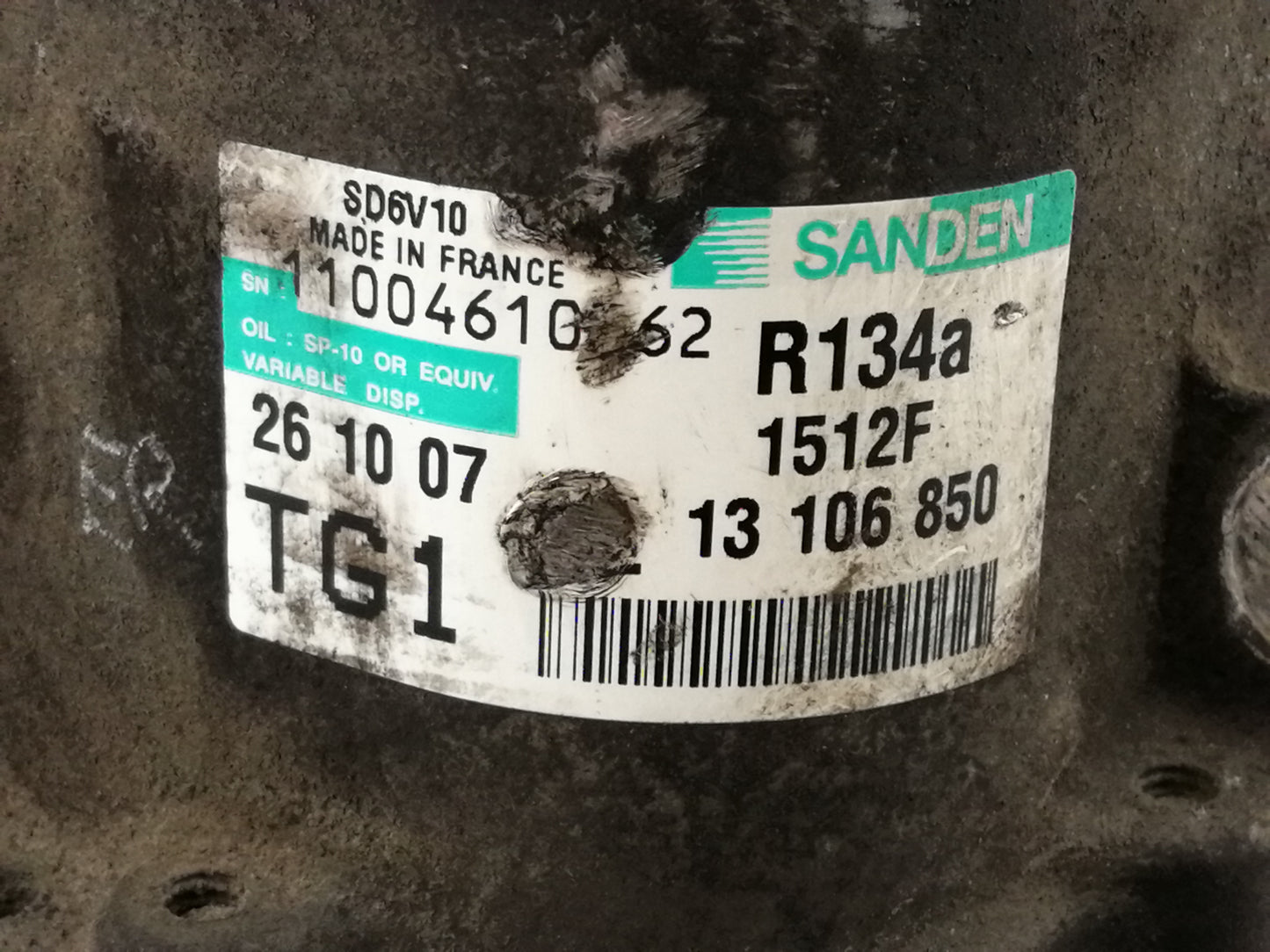 Compressore Aria Condizionata Ac SUZUKI SWIFT 4 Serie/SPLASH 1.3 Diesel