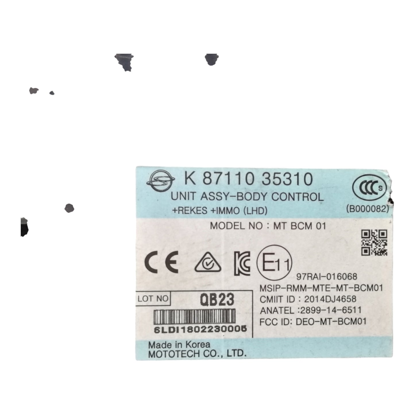 Computer Di Bordo SSANGYONG TIVOLI 1.6 Diesel Motore 673 910
