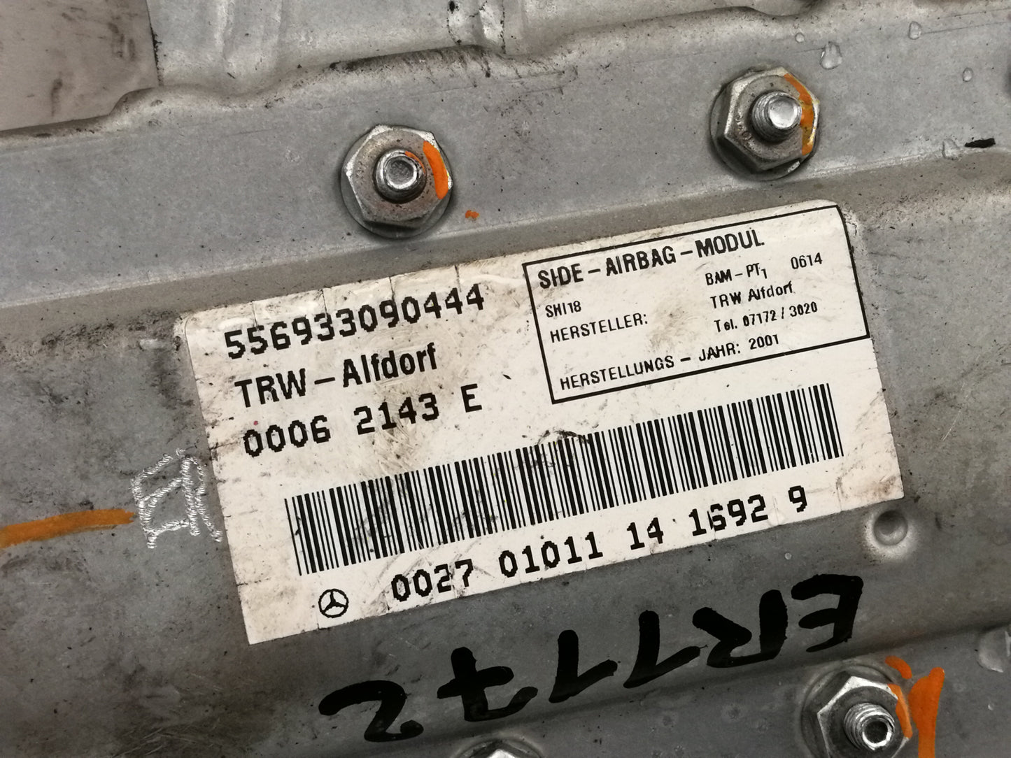 Airbag Laterale Porta Portiera Destro MERCEDES CLASSE CLK C208