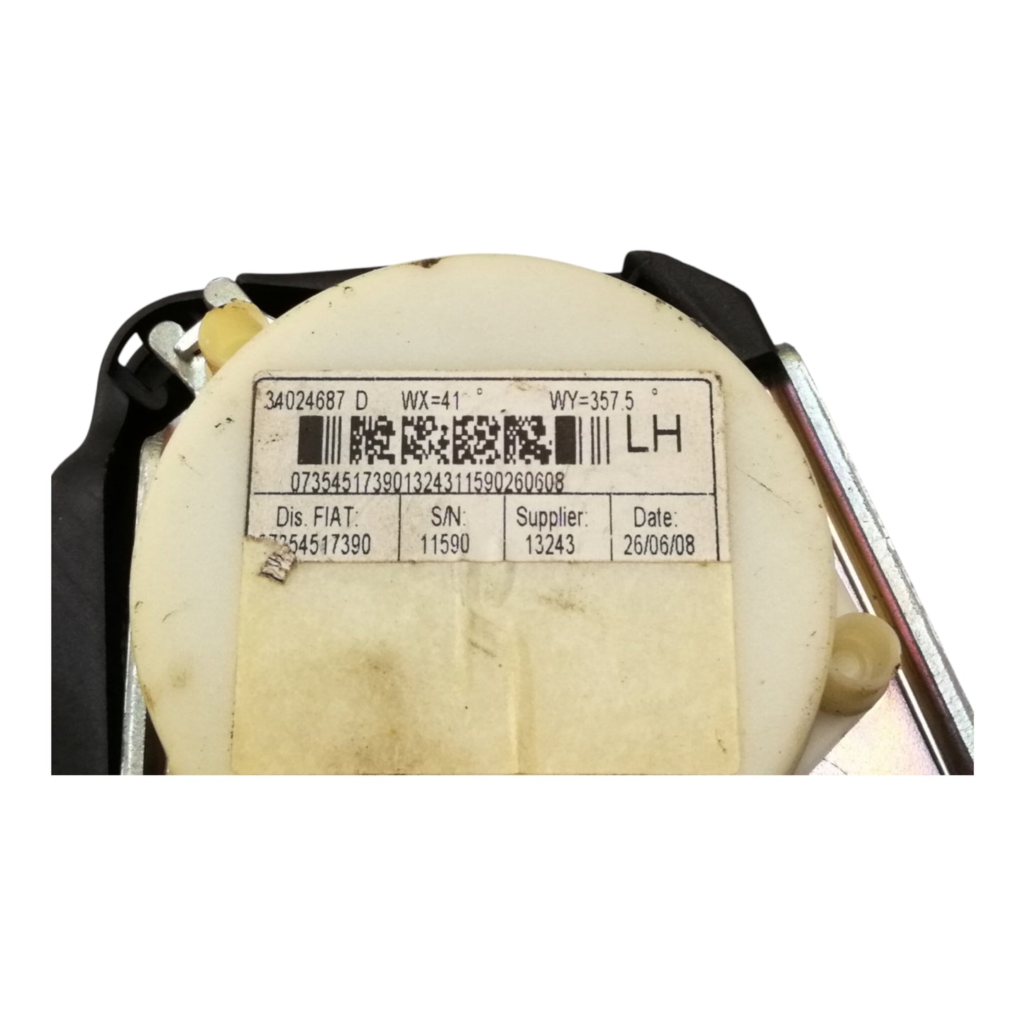 Cintura Di Sicurezza Sedile Posteriore Sinistro FIAT 500 2 Serie/500 C