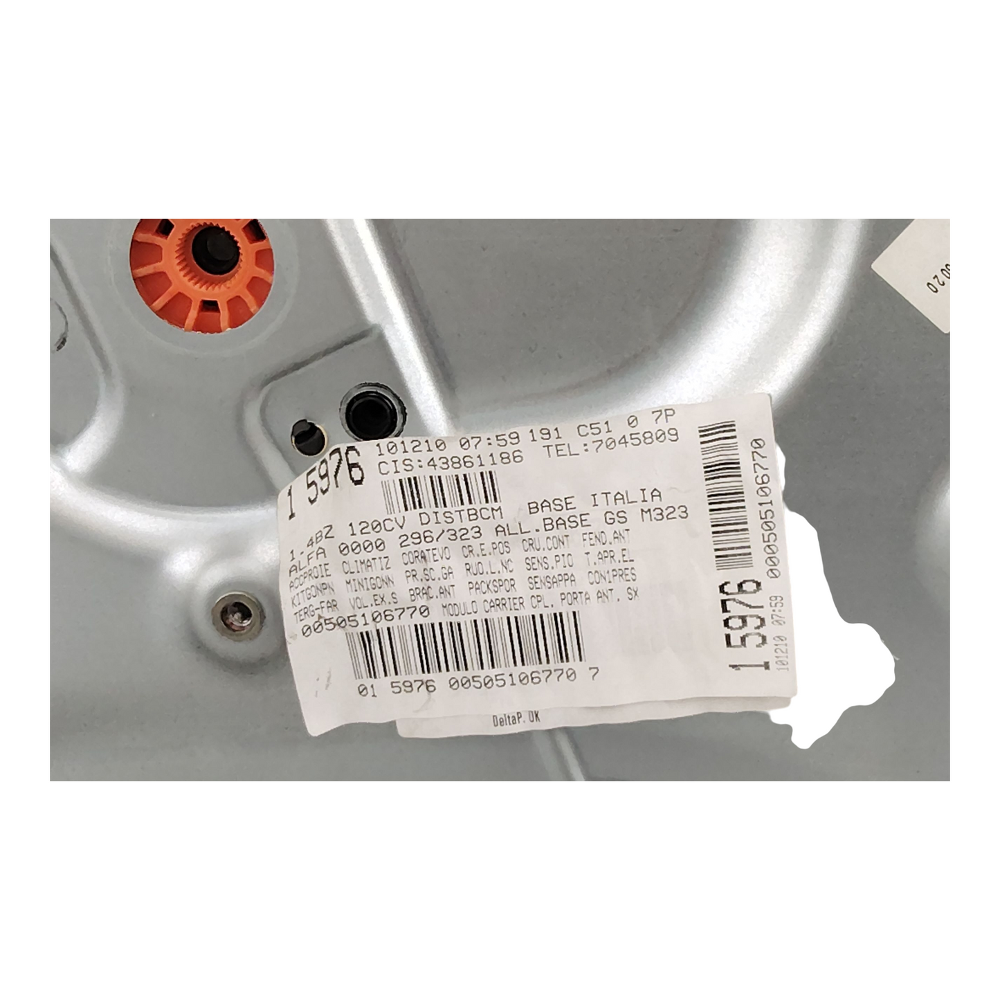 Alzacristallo Alzavetro Anteriore Sinistro ALFA ROMEO GIULIETTA