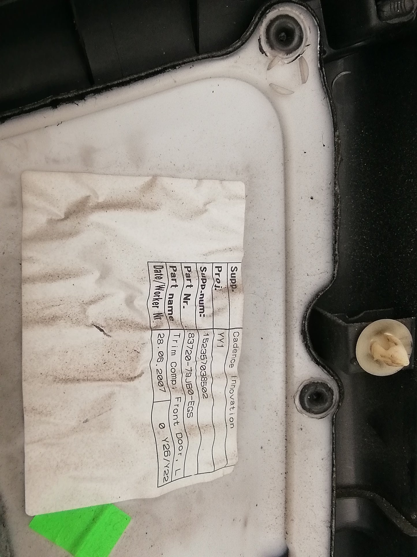 Pannello Rivestimento Porta Anteriore Sinistro FIAT SEDICI 1.6 1.9 5 Porte