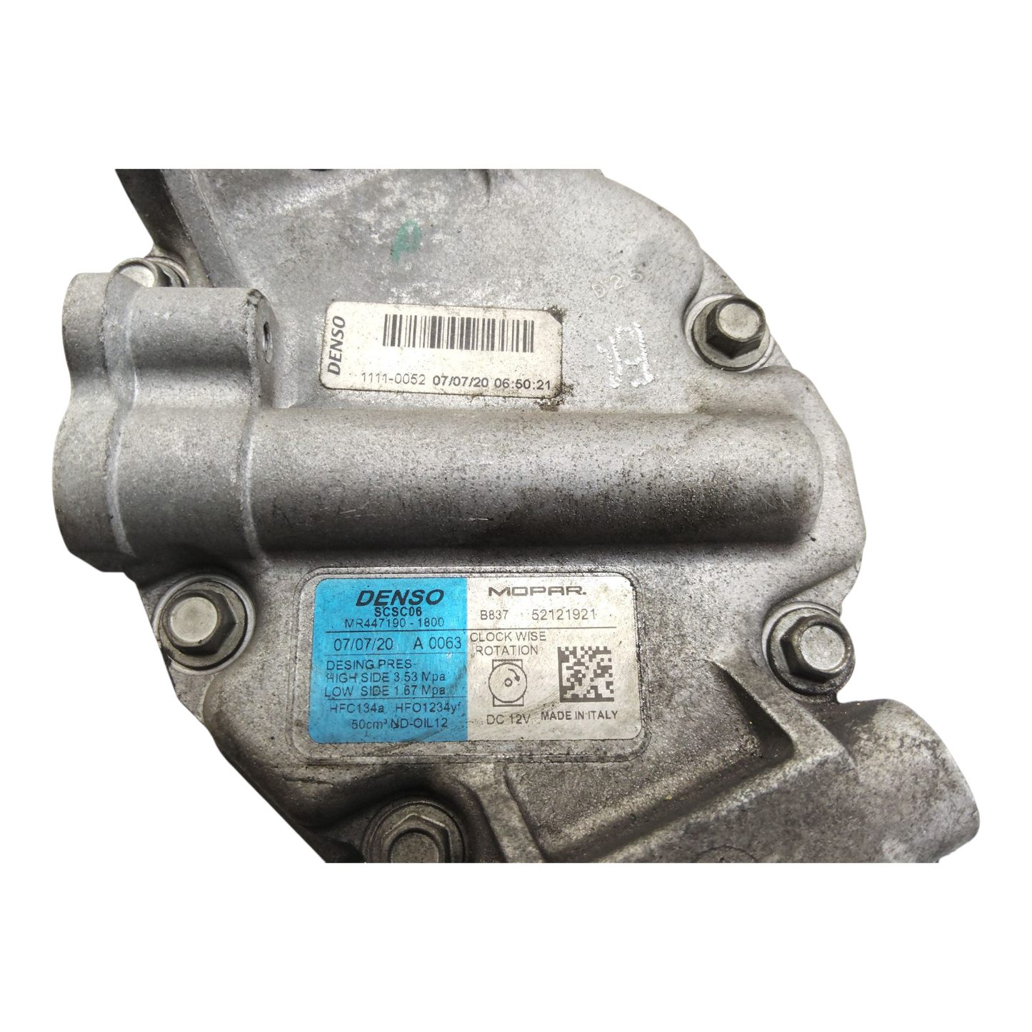 Compressore Aria Condizionata Ac FIAT PANDA 3 Serie 1.0 Ibrida Benzina