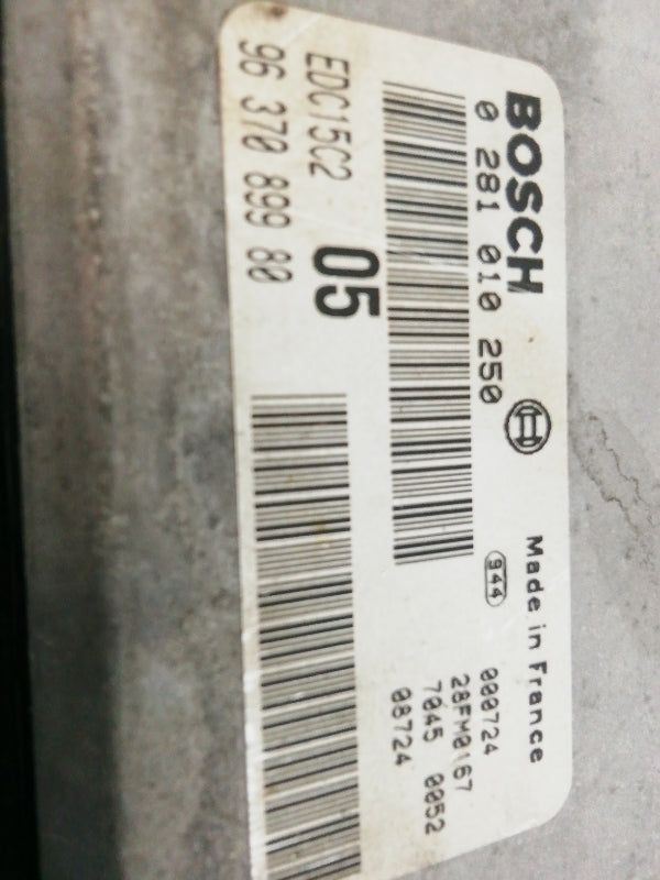 Centralina motore peugeot 206 - 2.0 hdi ( 1999 2008 ) 9637089980 bosch