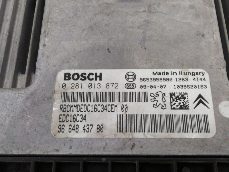 Centralina motore citroen c3 picasso 1.6 hdi (2009 > 2012) 9653958980