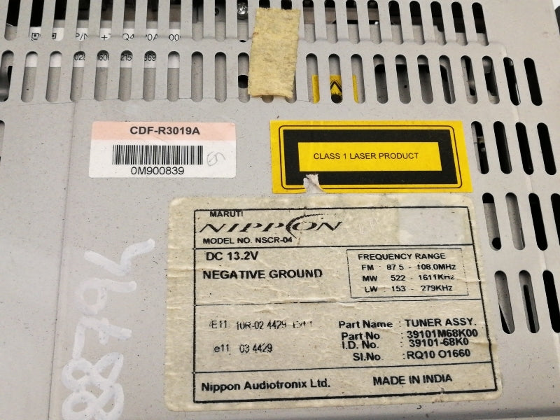 Autoradio nissan pixo 1.0 (2009 in poi) 39101m68k00 radio lettore cd