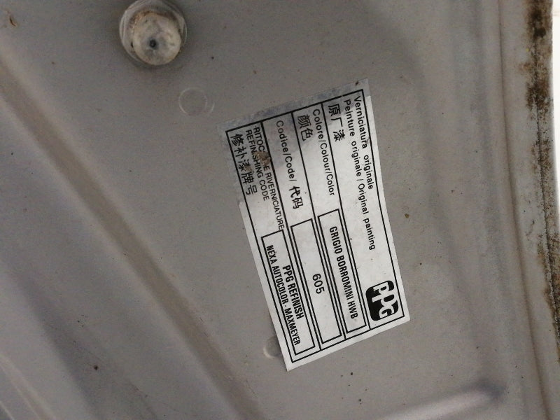 Portellone posteriore lancia ypsilon (2003 >2011) bagagliaio grigio cofano