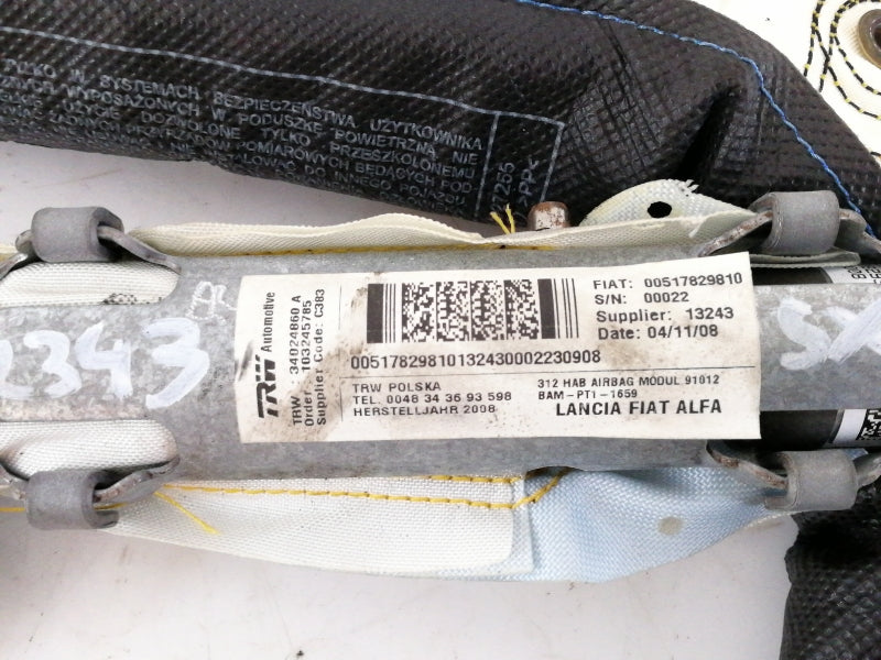 Airbag laterale a tendina fiat 500 ( 2007 > 2010 ) 00517829810 sinistro