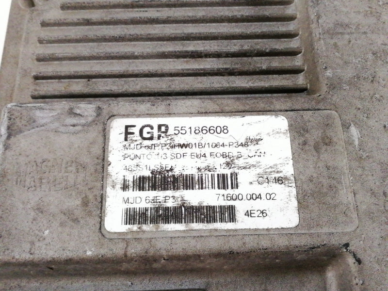 Centralina motore fiat punto 1.3 jtd (2003 > 2011) 55186608 motore 188a9000