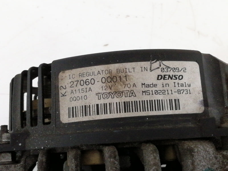 Alternatore citroen c1 - 1.0 ( 2005 > 2014 ) 70 ah denso 27060-0q011