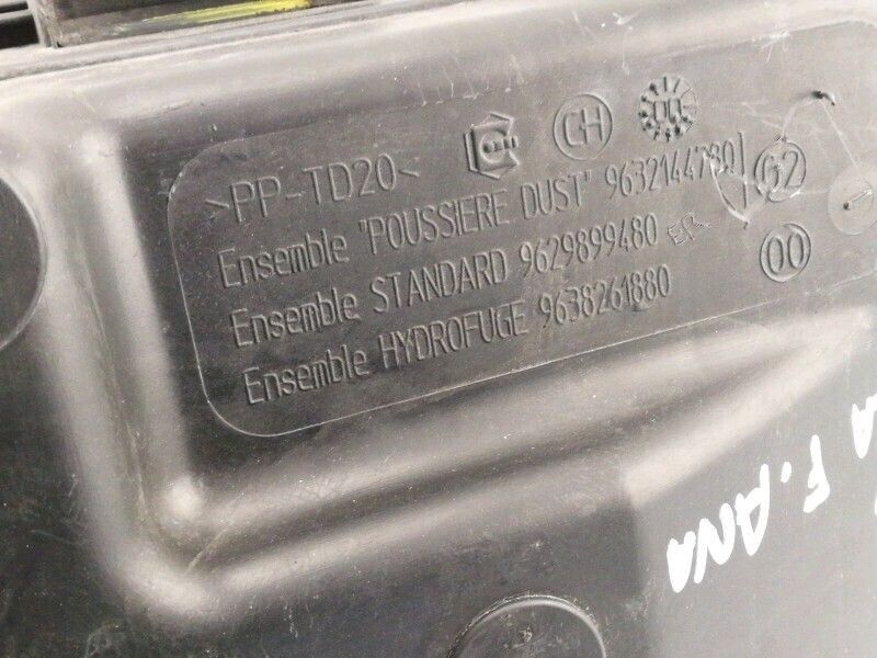Scatola filtro aria fiat scudo 2.0 jtd (1999 - 2002) 9632144780 motore rhx