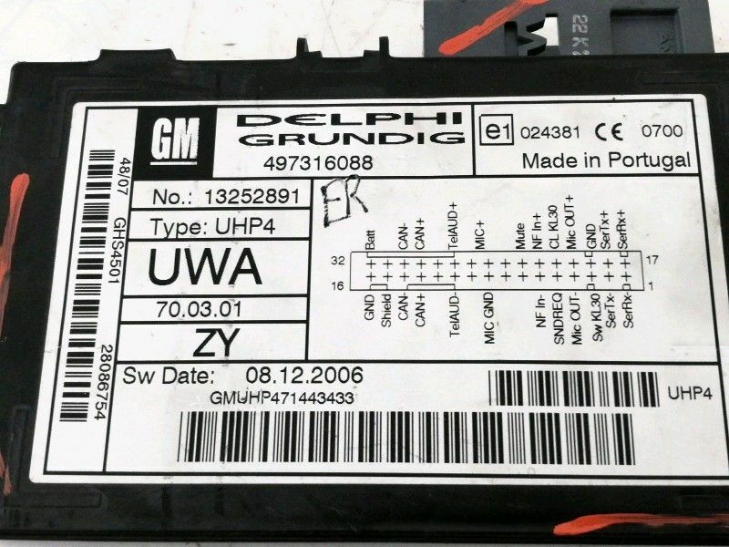 Centralina bluetooth opel antara ( 2006 > 2011 ) delphi 13252891 originale