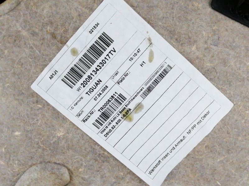 Pannello porta posteriore destra volkswagen tiguan ( 2007 > 2016 ) interno