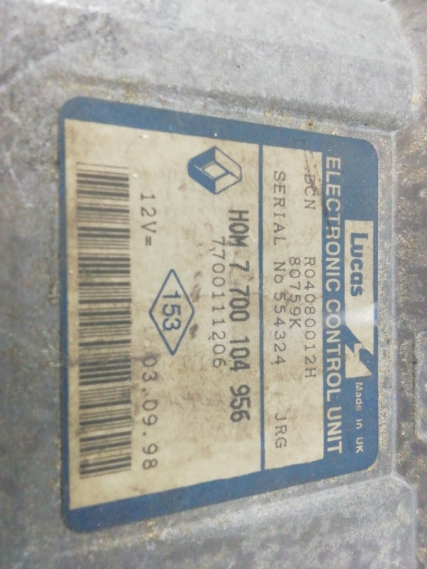 Centralina motore renault kangoo 1.9 d (1997 > 2001) 7700104956 originale