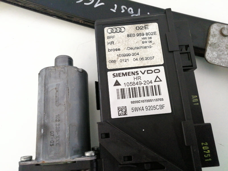 Motorino alzacristallo audi a4 - 8ec 8ed (2004 - 2008) porta posteriore