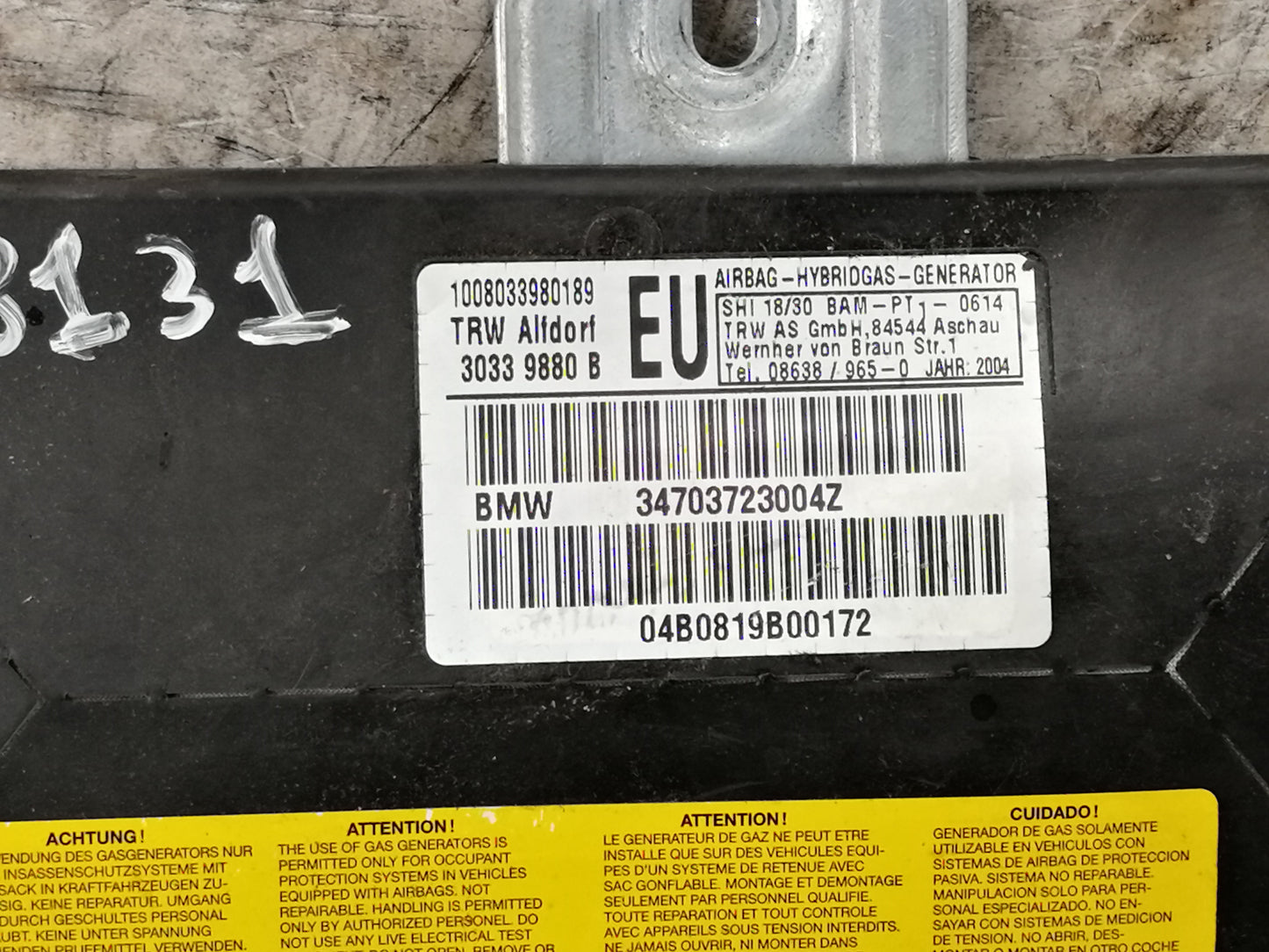 Airbag Porta Anteriore Destro BMW SERIE 3 E46 TOURING Berlina