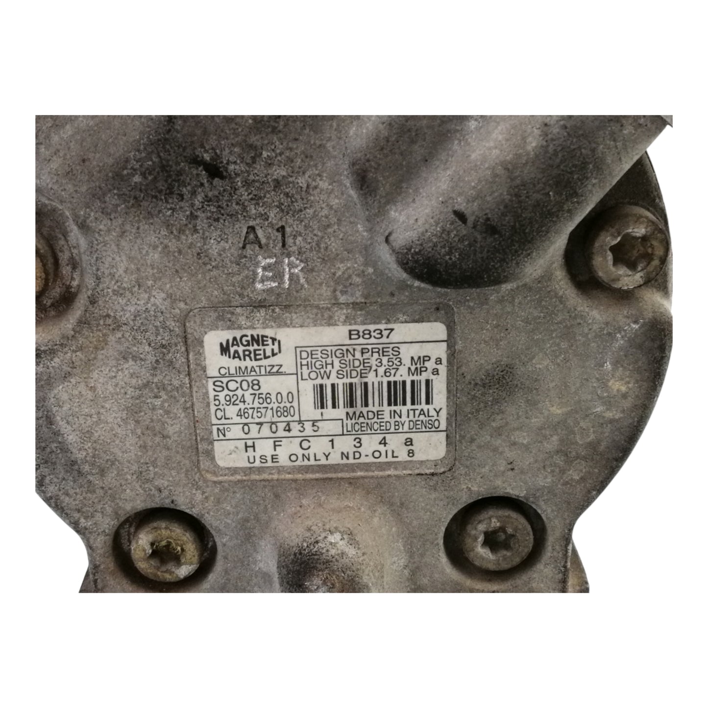 Compressore Aria Condizionata Ac FIAT PUNTO 2 Serie 1.2 Benzina