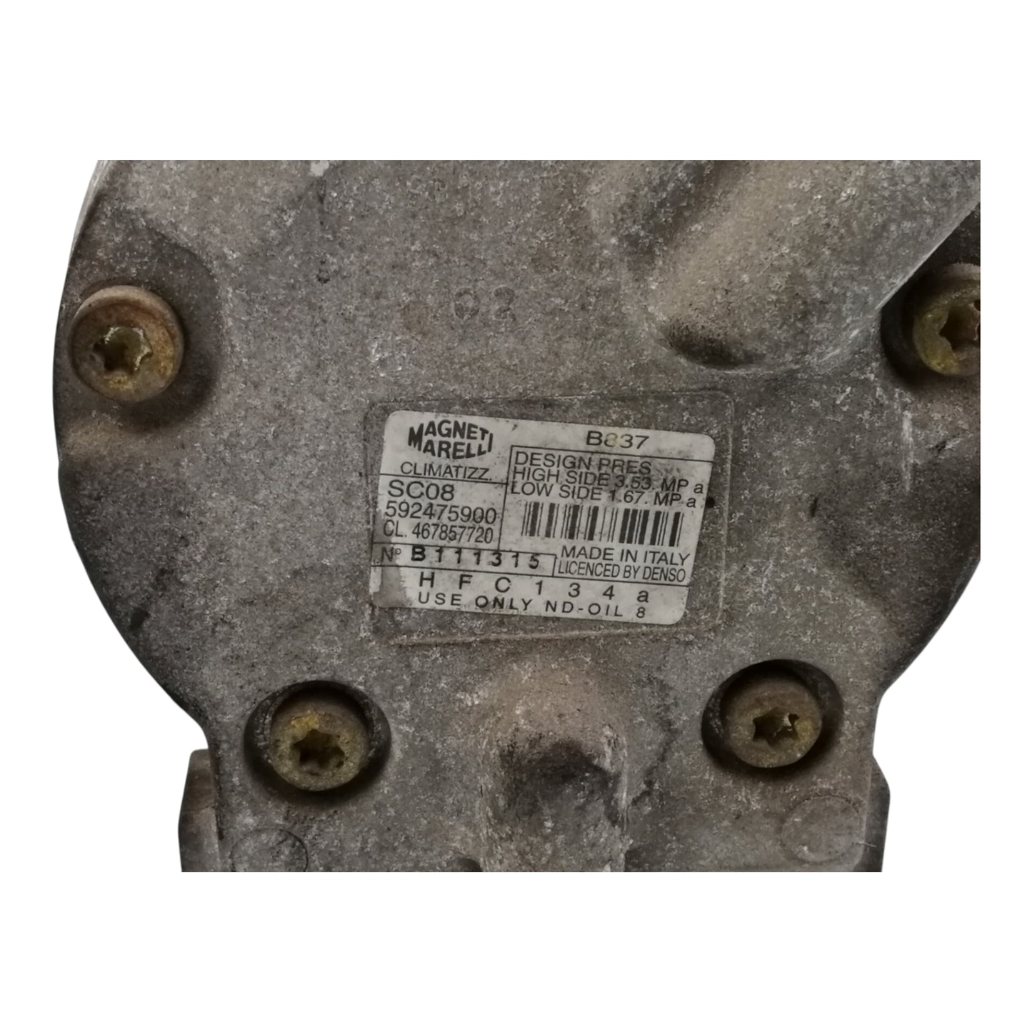 Compressore Aria Condizionata Ac FIAT PUNTO 2 Serie/500 Benzina GPL