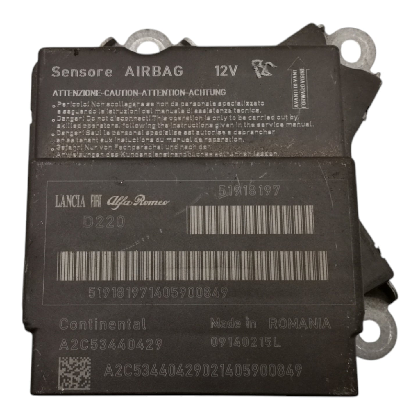 Centralina Airbag FIAT PUNTO 3 Serie/PUNTO EVO 3-5 Porte Benzina Diesel