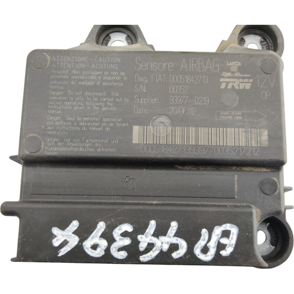 Centralina Airbag FIAT PANDA 3 Serie 312