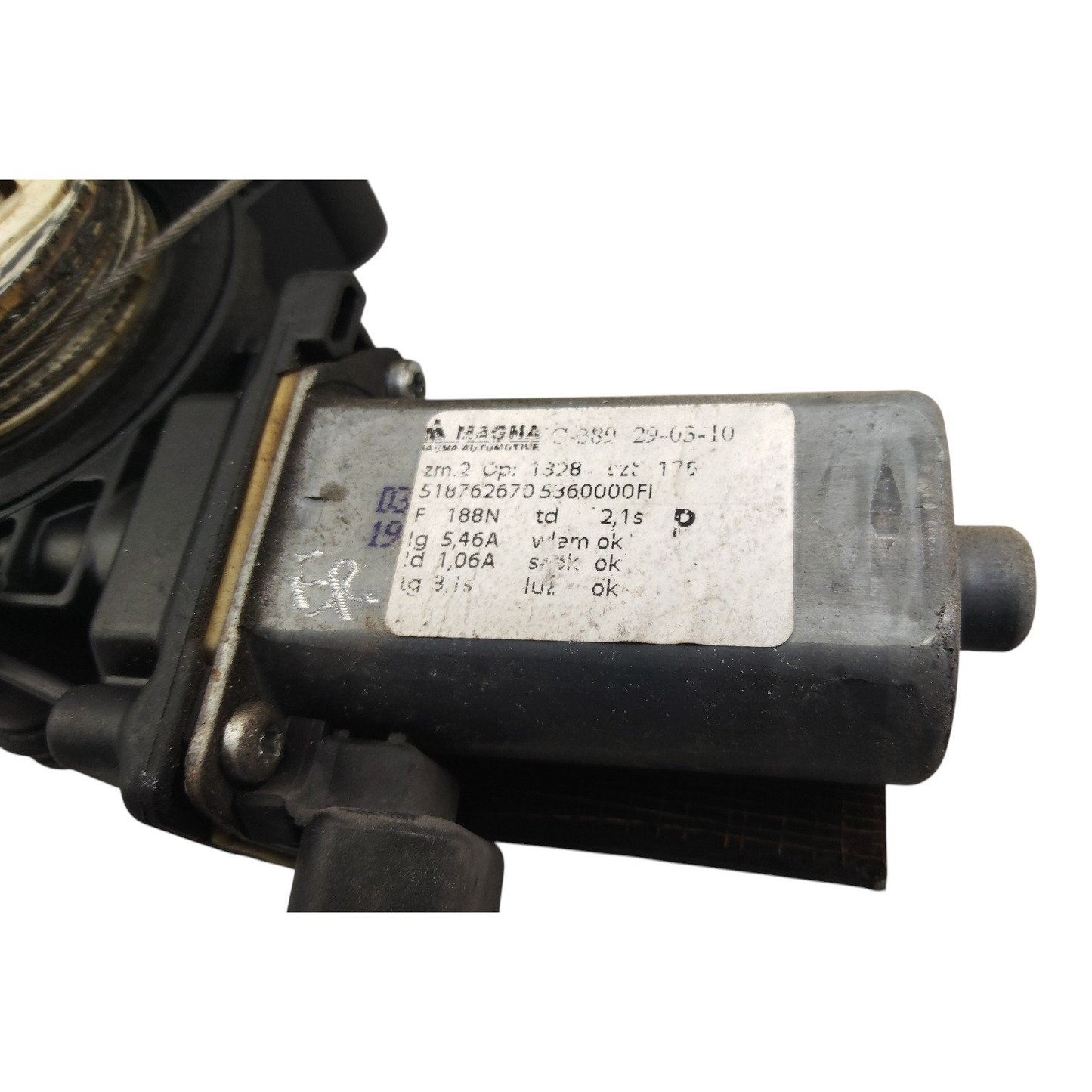 Alzacristallo Alzavetro Anteriore Destro FIAT 500 2 Serie Berlina Cabrio