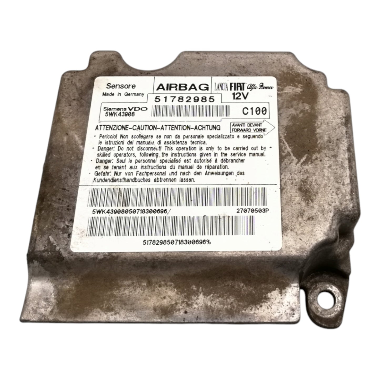 Centralina Airbag FIAT 500 2 Serie/500 C Benzina Diesel