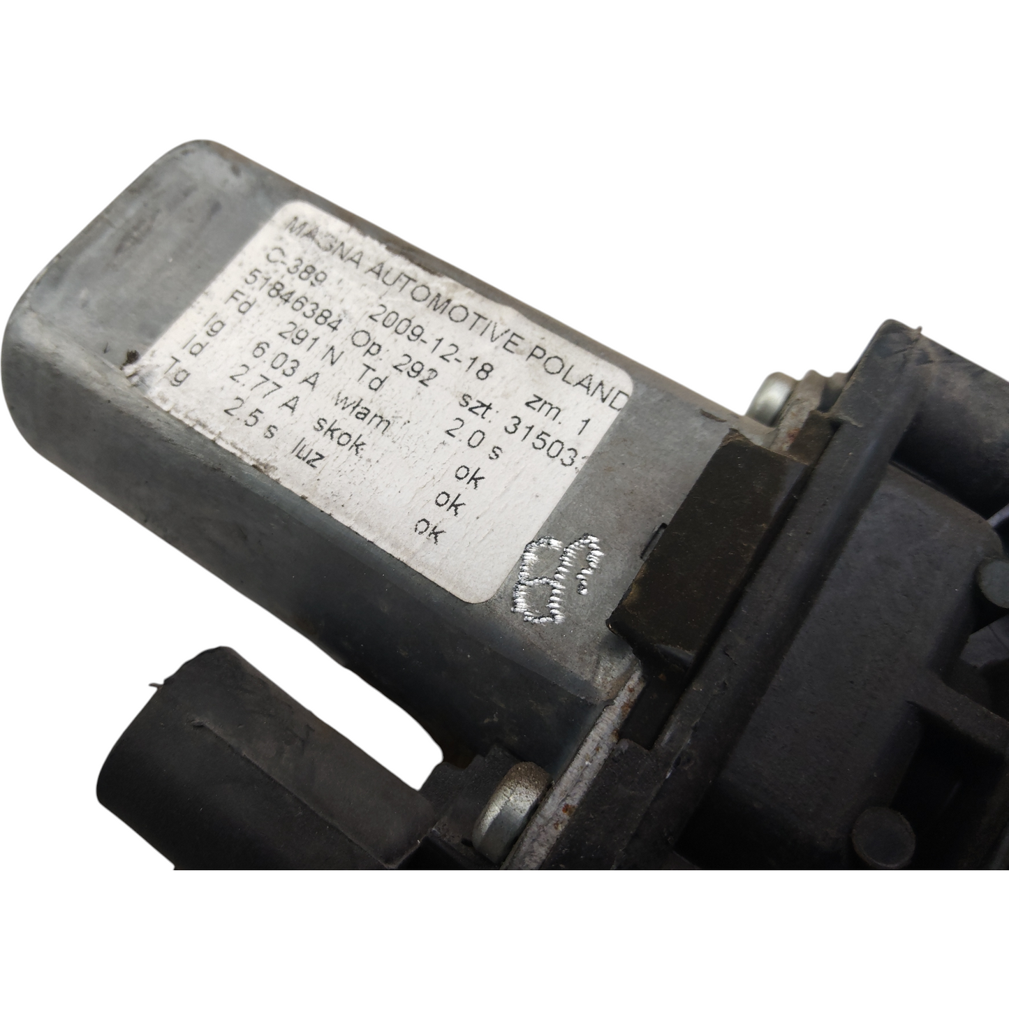 Alzacristallo Alzavetro Anteriore Destro FIAT PANDA 2 Serie 169
