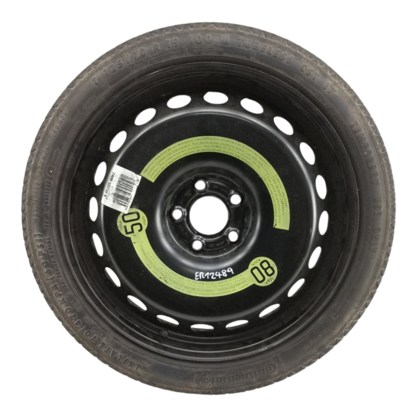 Cerchio Ruota di Scorta AUDI A4 8K2 - Raggio 19 ET29 5 Fori -