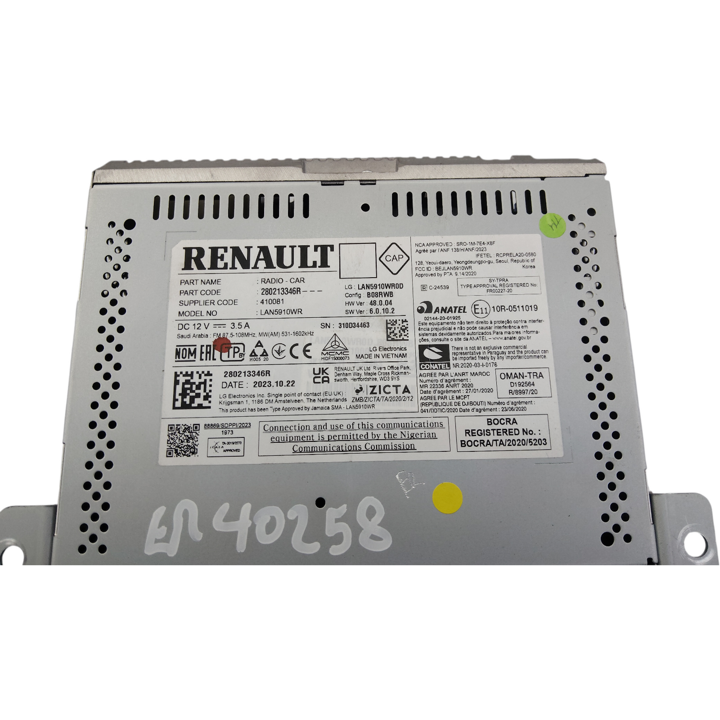 Autoradio Display Navigatore DACIA SANDERO 3 Serie