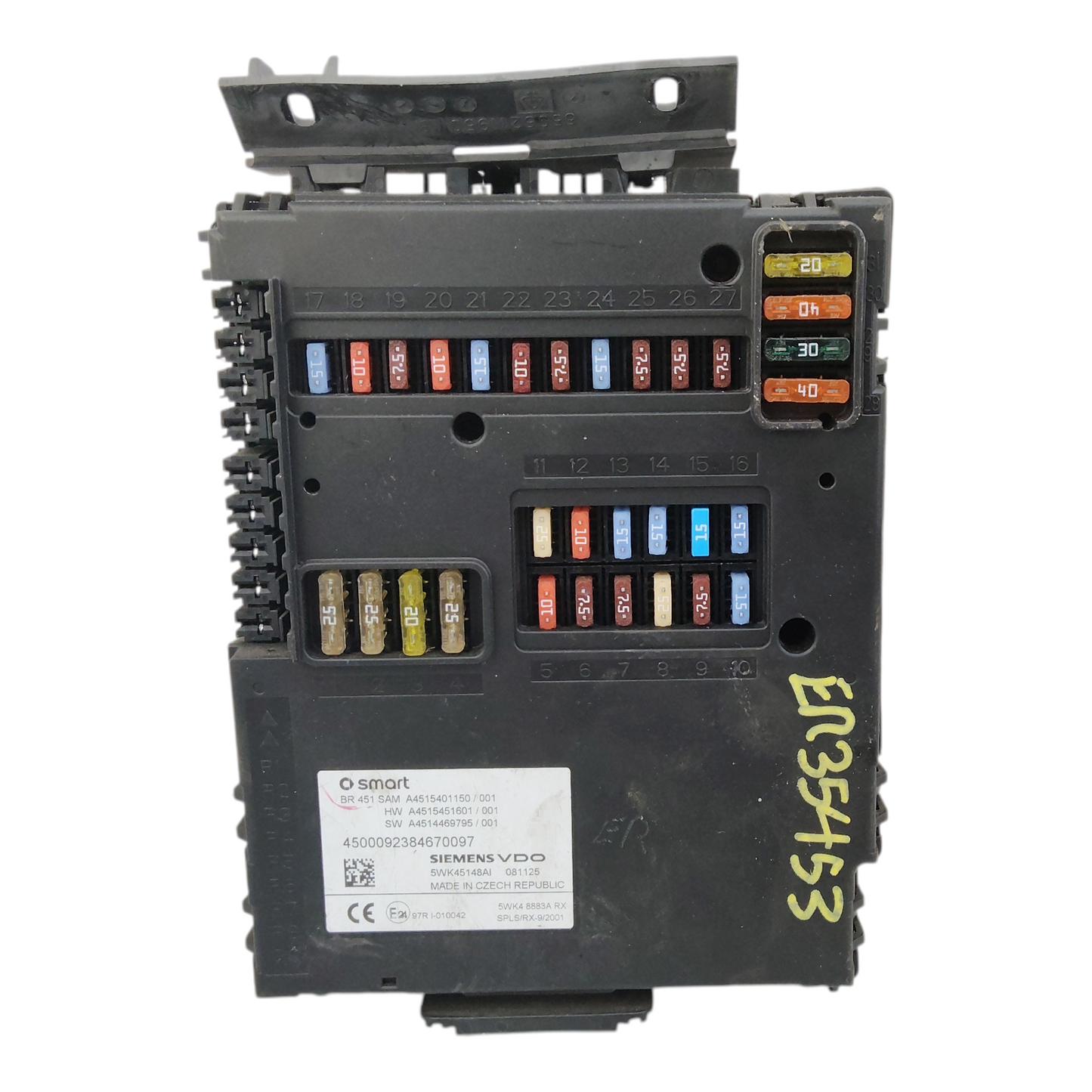 Centralina SAM Body Computer SMART FORTWO COUPE CABRIO 451 3B21