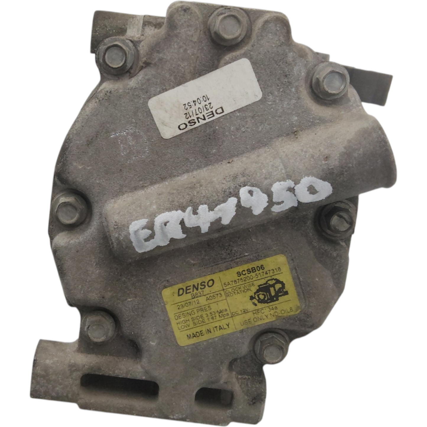 Compressore Aria Condizionata Ac FIAT 500 2 Serie/IDEA Benzina GPL