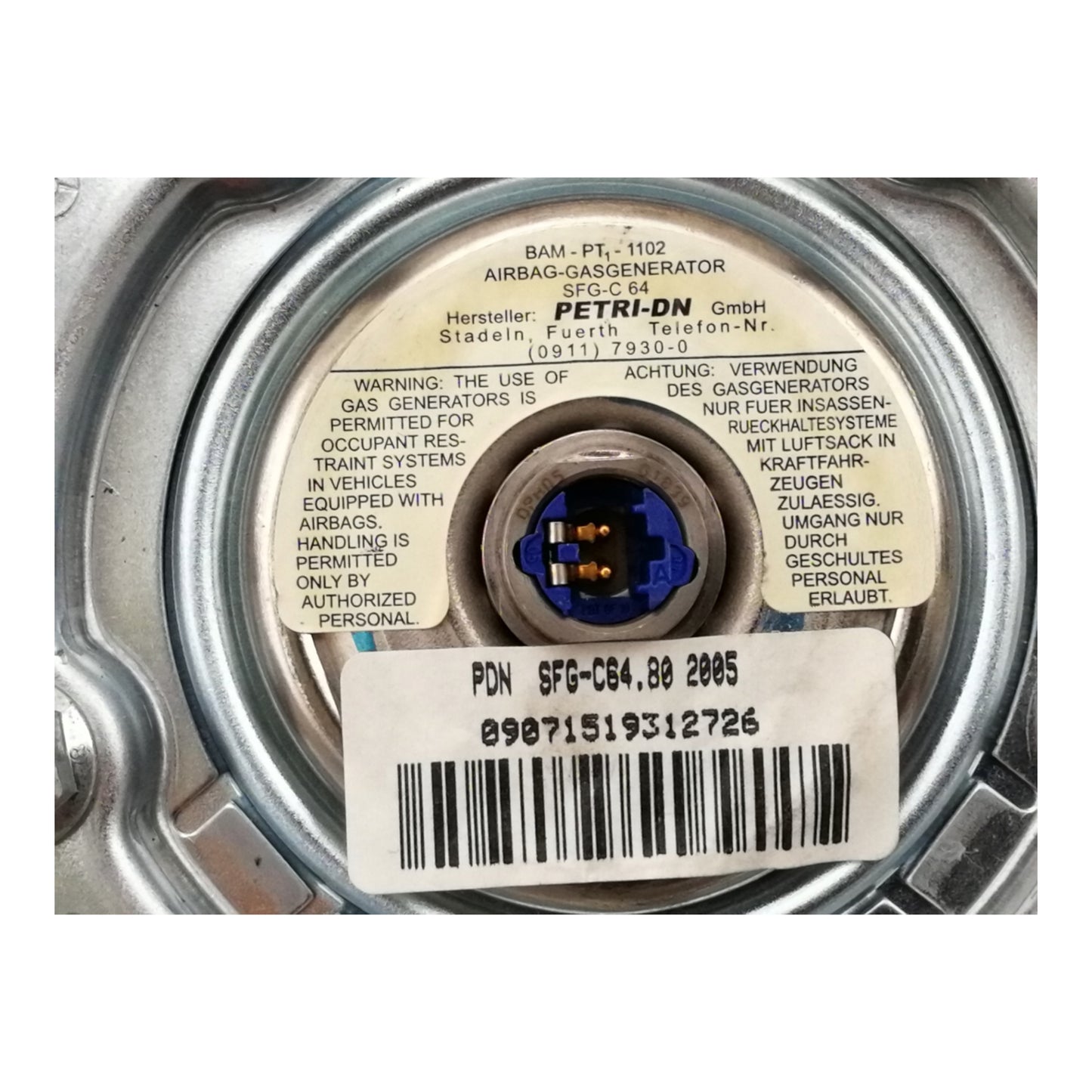 Airbag Lato Guida VOLKSWAGEN POLO 5 Serie 3-5 Porte/FOX/TOURAN 2 Serie