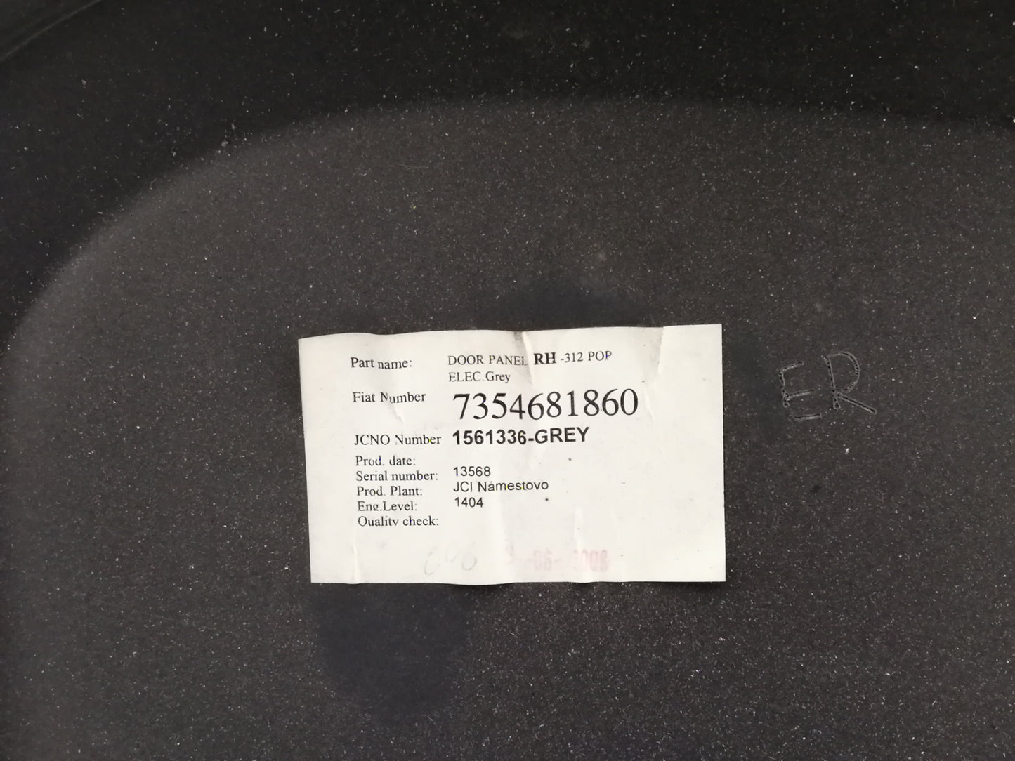 Pannello Rivestimento Porta Anteriore Destro FIAT 500 2 Serie