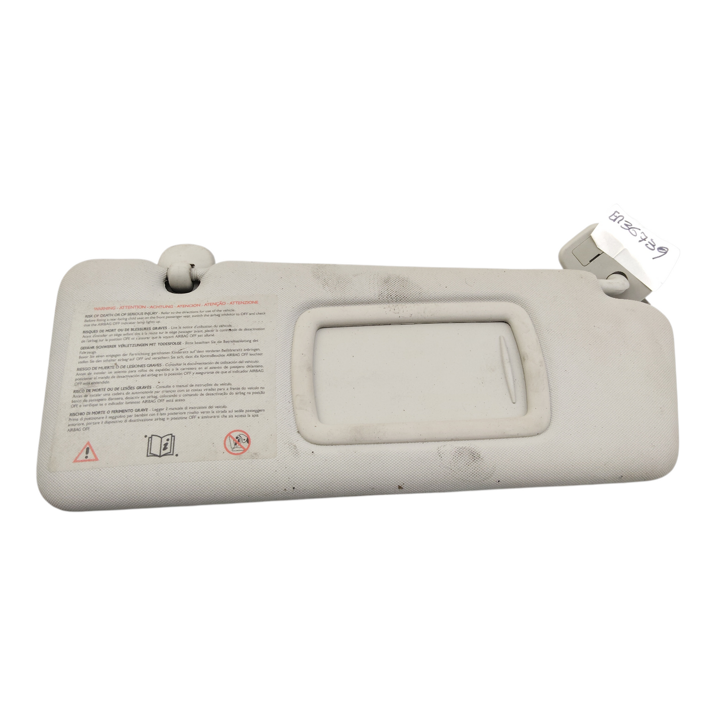 Pannello Alette Parasole Destro RENAULT MEGANE 3 Serie/CAPTUR 1 Serie