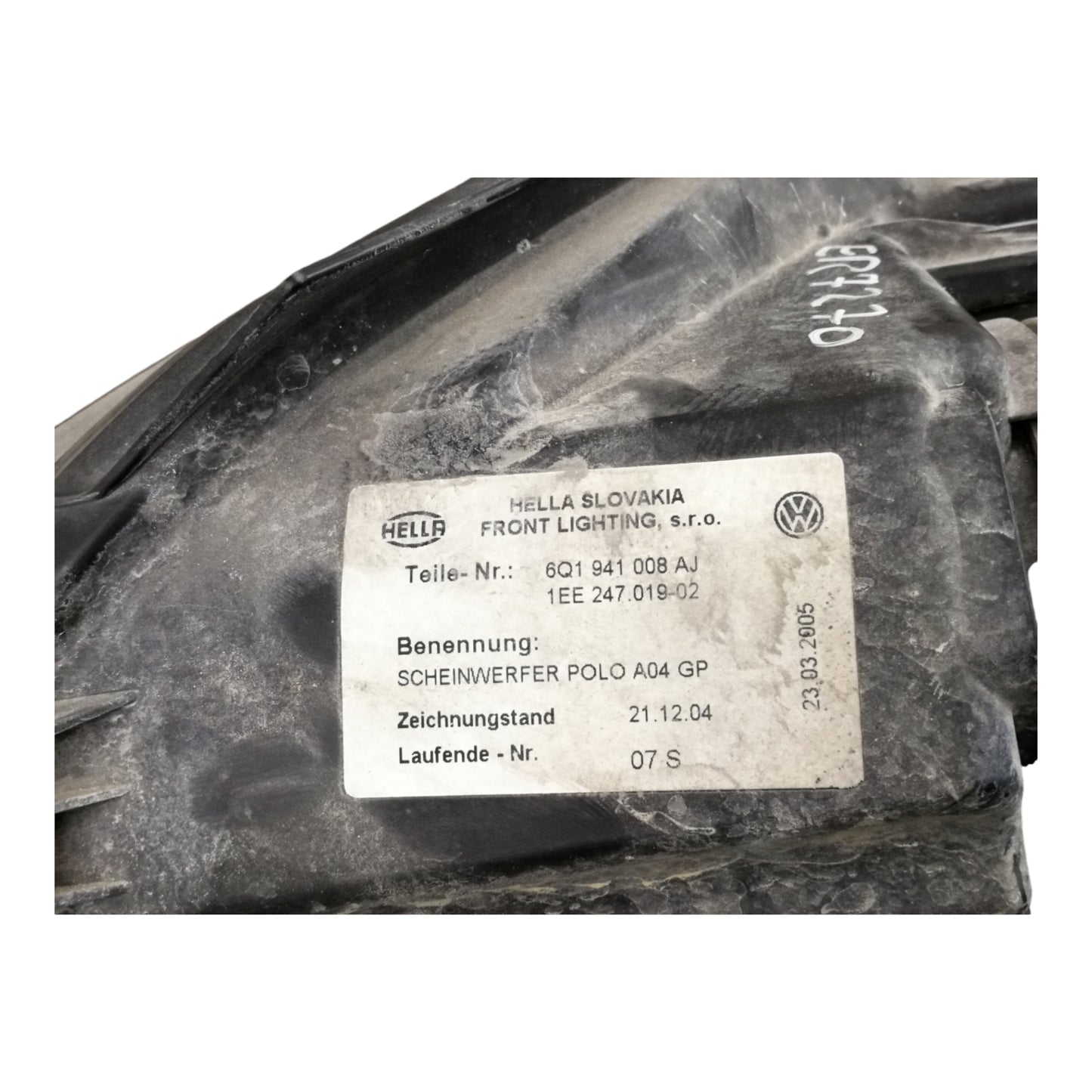 Faro Proiettore Anteriore Destro VOLKSWAGEN POLO 5 Serie 3-5 Porte