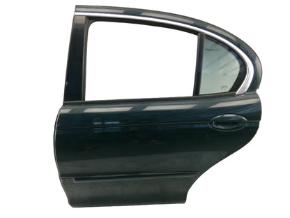 Porta posteriore sinistra jaguar x-type (2001 - 2009) sportello verde vetro