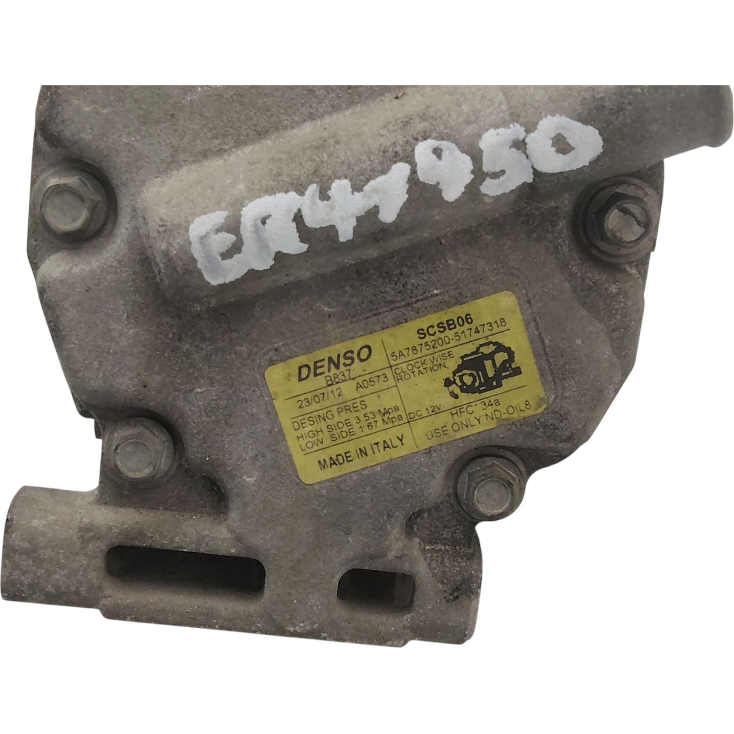 Compressore Aria Condizionata Ac FIAT 500 2 Serie/IDEA Benzina GPL