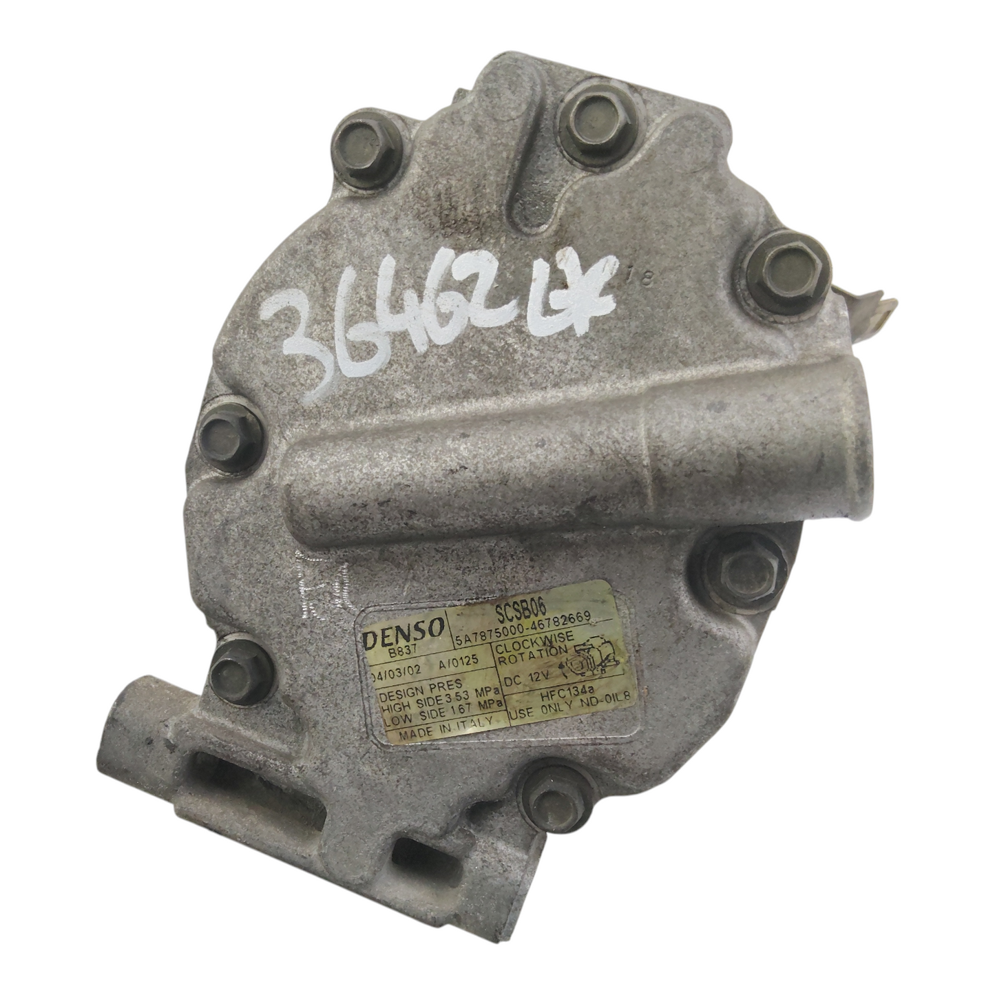 Compressore Aria Condizionata Ac FIAT PUNTO 2 Serie 188/IDEA Benzina GPL