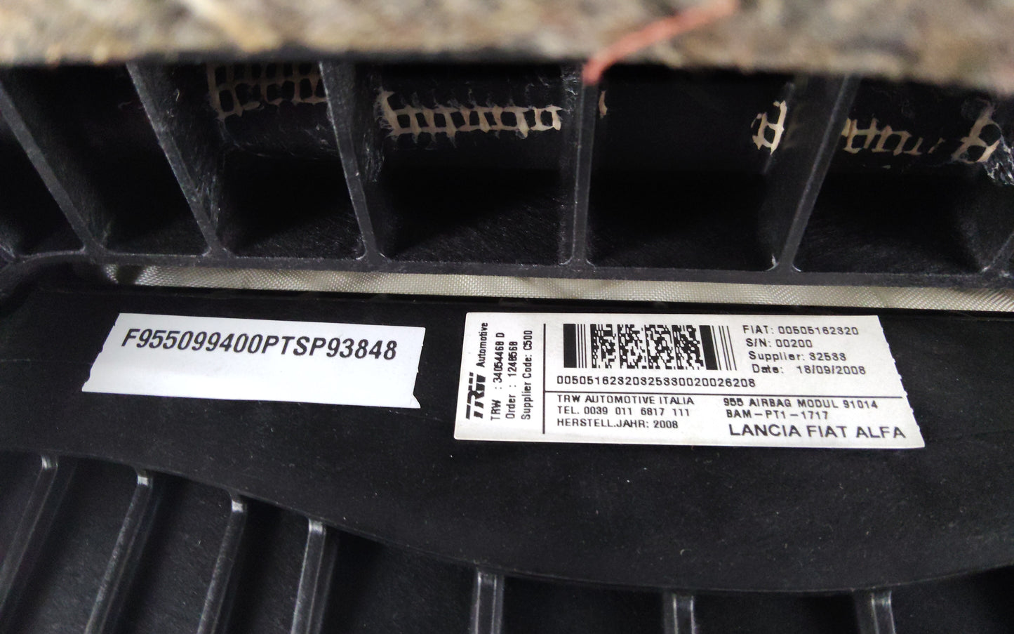 Cruscotto con Airbag Passeggero ALFA ROMEO MITO 955