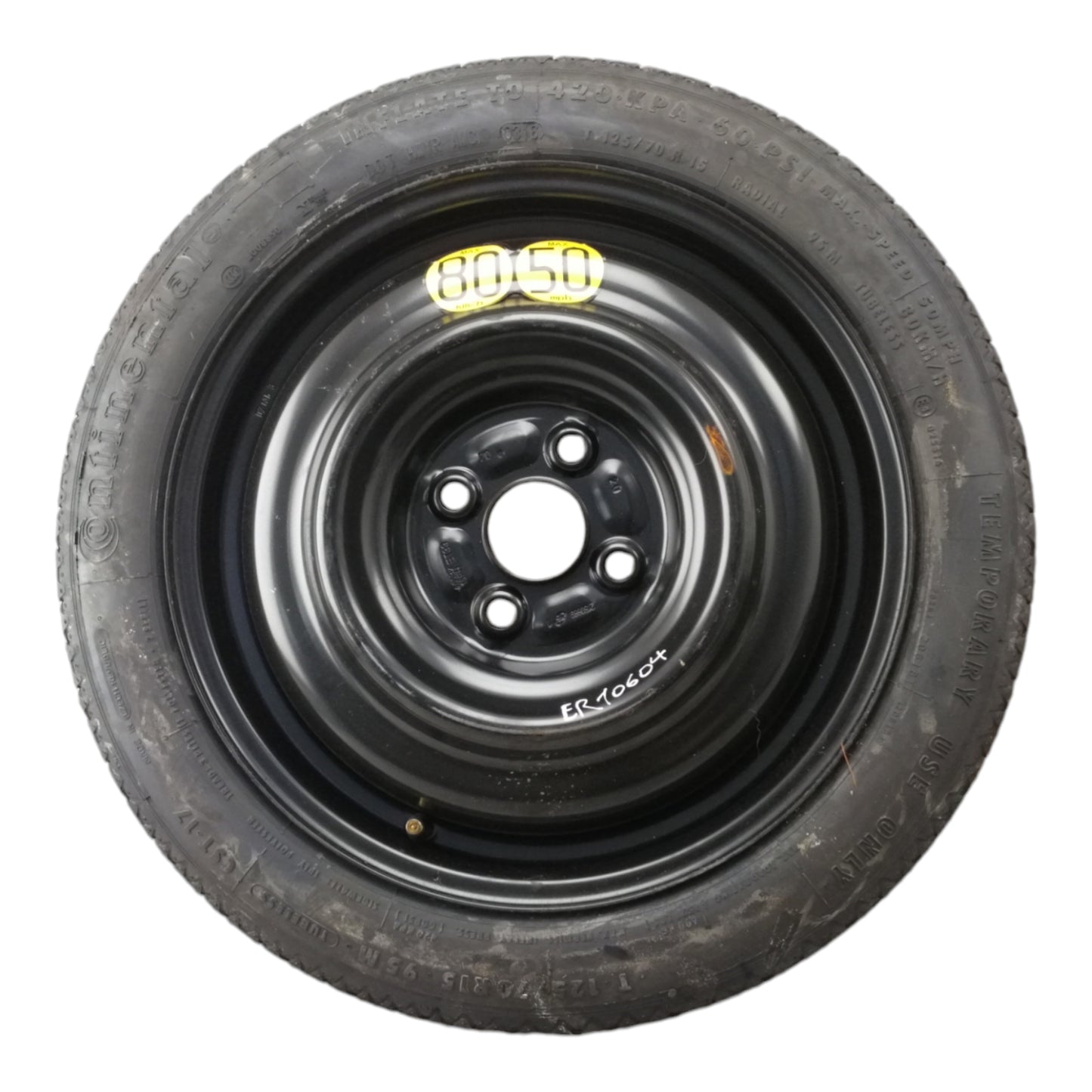 Ruota Di Scorta Ruotino CITROEN C1 2 Serie Raggio 15 4 Fori