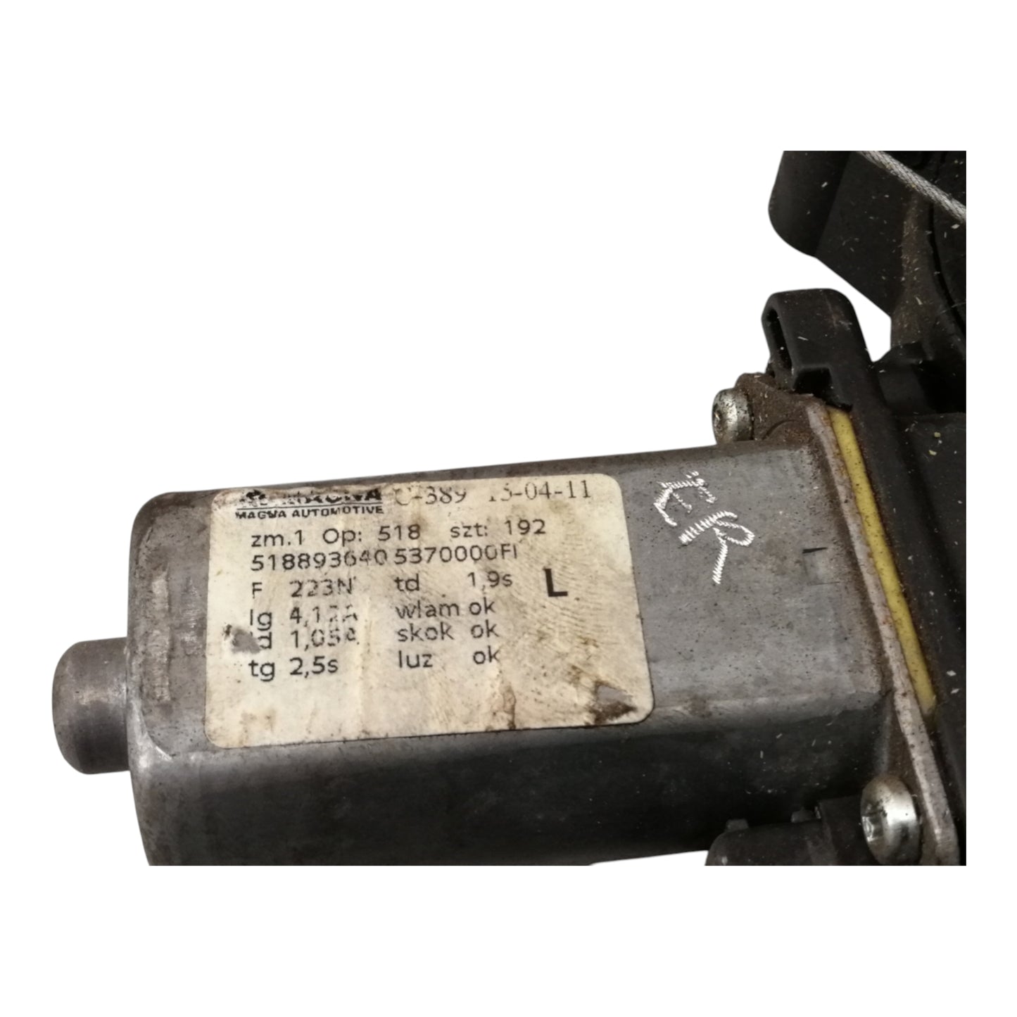 Alzacristallo Alzavetro Anteriore Sinistro FIAT 500 2 Serie/500 C