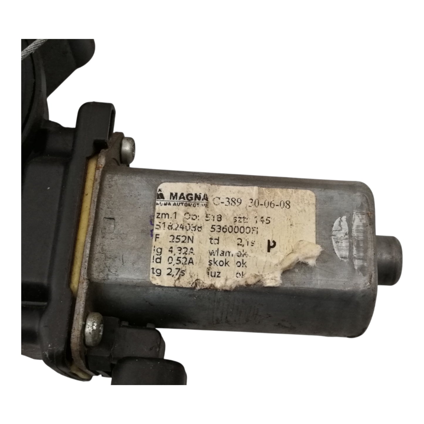 Alzacristallo Alzavetro Anteriore Destro FIAT 500 2 Serie/500 C  ORIGINAE