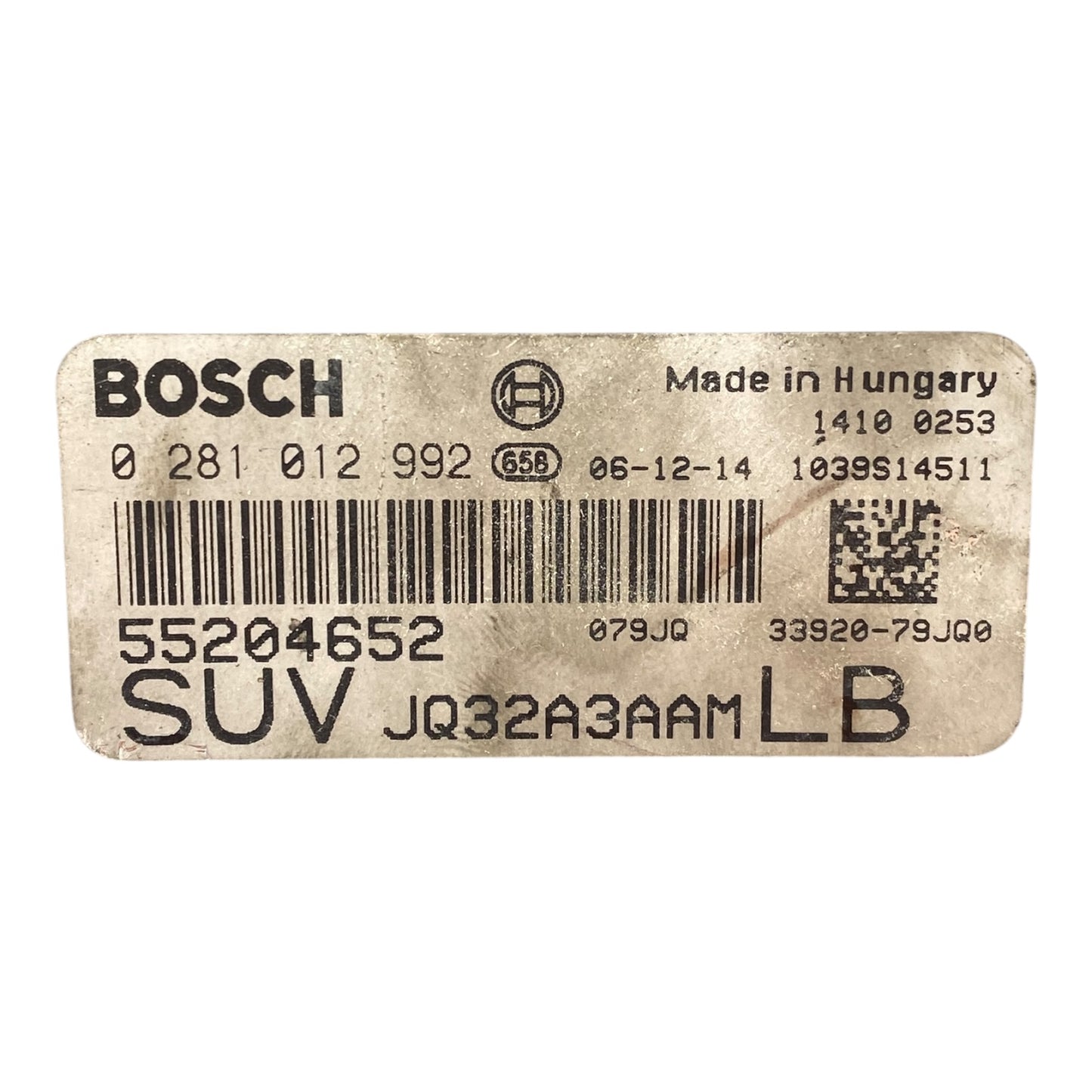 Centralina Iniezione SUZUKI SX4 1.9 Diesel 4x4 Motore D19AA